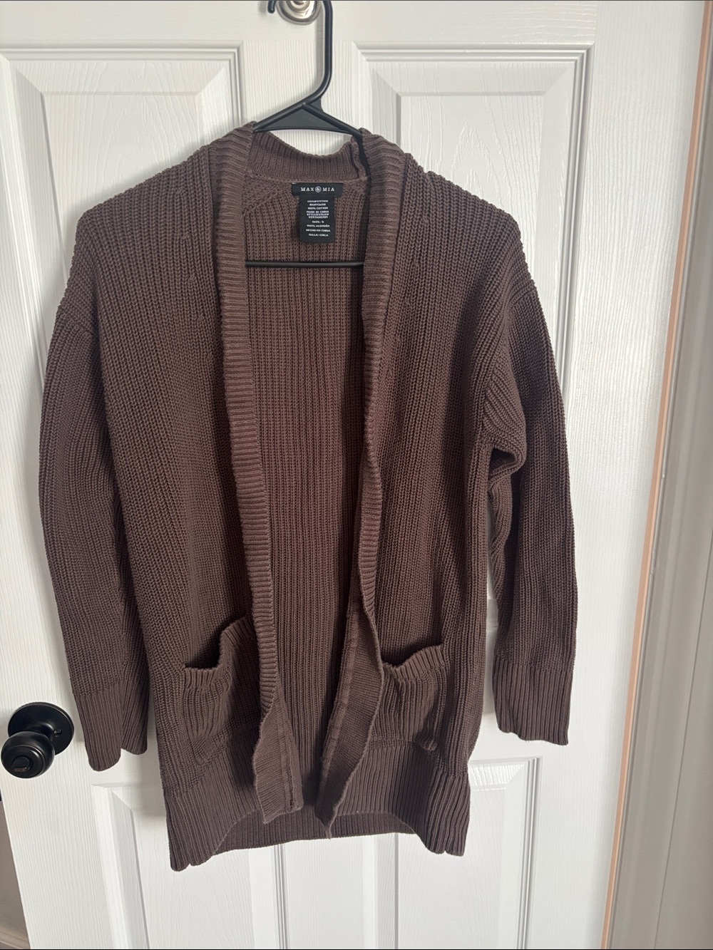Max & Mia Brown Long Cardigan